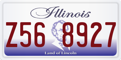IL license plate Z568927