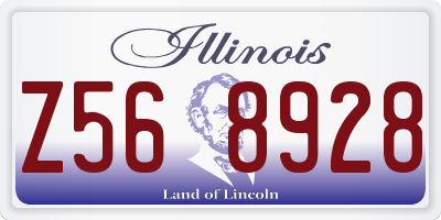 IL license plate Z568928