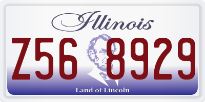 IL license plate Z568929