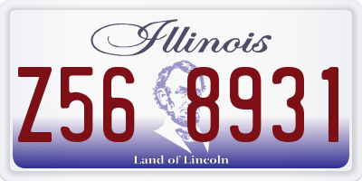 IL license plate Z568931