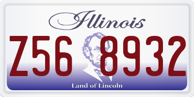 IL license plate Z568932