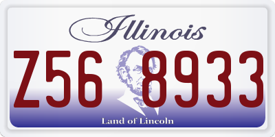 IL license plate Z568933