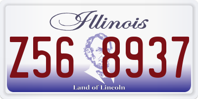 IL license plate Z568937