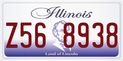 IL license plate Z568938
