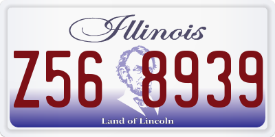 IL license plate Z568939