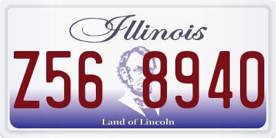 IL license plate Z568940