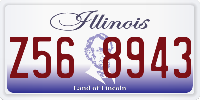 IL license plate Z568943