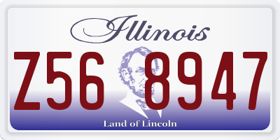 IL license plate Z568947