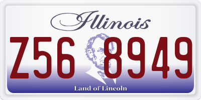 IL license plate Z568949