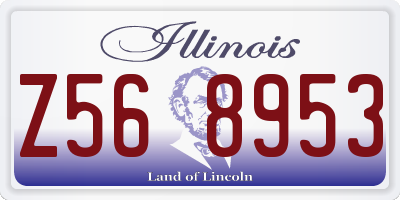 IL license plate Z568953