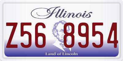 IL license plate Z568954