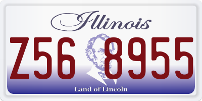 IL license plate Z568955