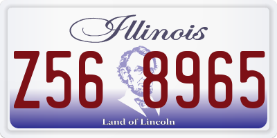 IL license plate Z568965