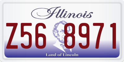 IL license plate Z568971