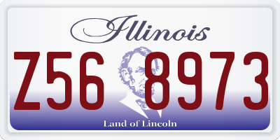 IL license plate Z568973