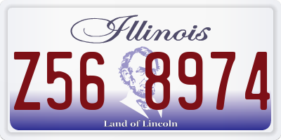 IL license plate Z568974