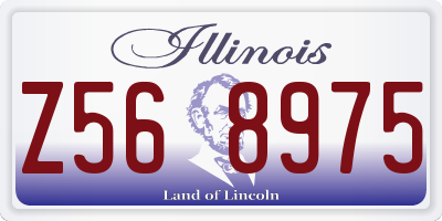 IL license plate Z568975