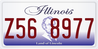 IL license plate Z568977