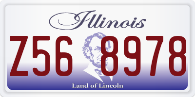 IL license plate Z568978