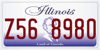 IL license plate Z568980
