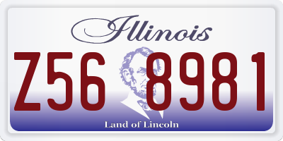 IL license plate Z568981