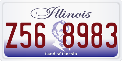 IL license plate Z568983