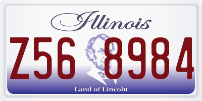 IL license plate Z568984