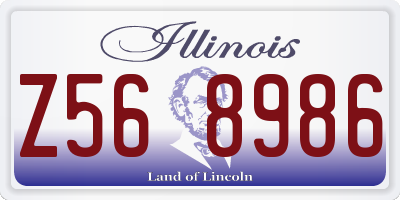 IL license plate Z568986