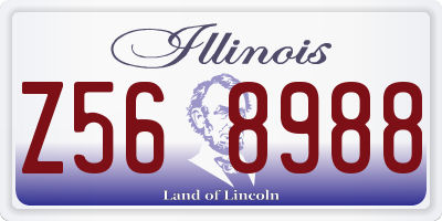IL license plate Z568988