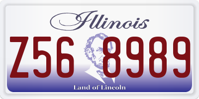 IL license plate Z568989