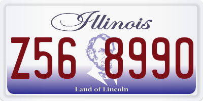 IL license plate Z568990