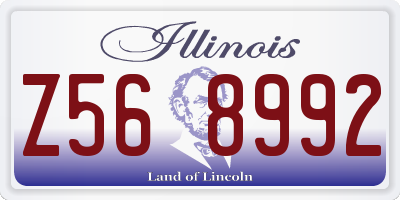 IL license plate Z568992