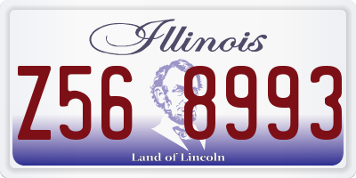 IL license plate Z568993