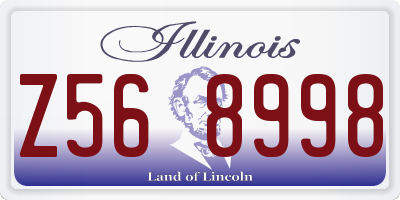 IL license plate Z568998