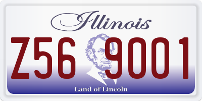 IL license plate Z569001