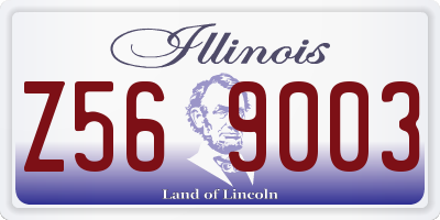 IL license plate Z569003