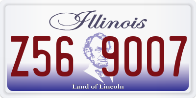 IL license plate Z569007