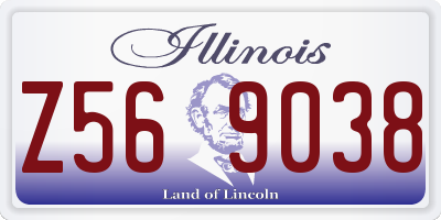 IL license plate Z569038