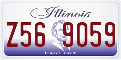 IL license plate Z569059