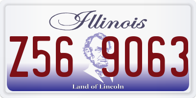 IL license plate Z569063