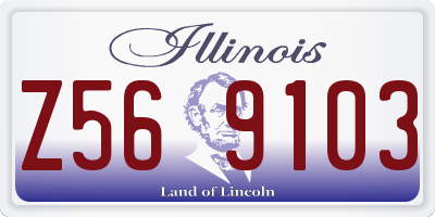 IL license plate Z569103