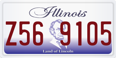 IL license plate Z569105