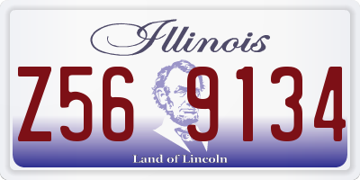 IL license plate Z569134