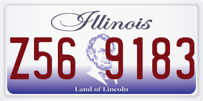 IL license plate Z569183
