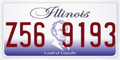 IL license plate Z569193