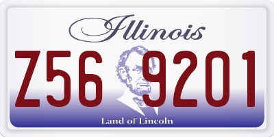 IL license plate Z569201