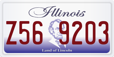 IL license plate Z569203