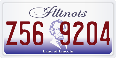 IL license plate Z569204