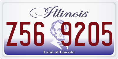 IL license plate Z569205