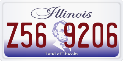 IL license plate Z569206